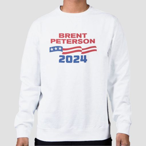Sweatshirt White Brent Peterson 2024 Usa Flag