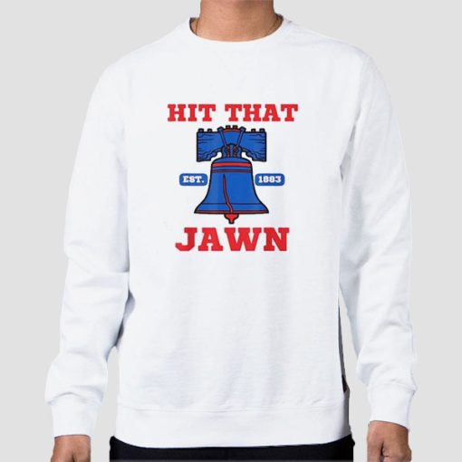 Sweatshirt White Hit That Jawn Est 1883