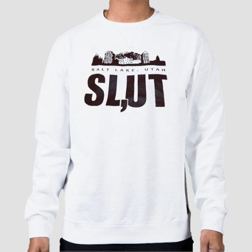 Sweatshirt White Salt Lake Utah Sl Ut