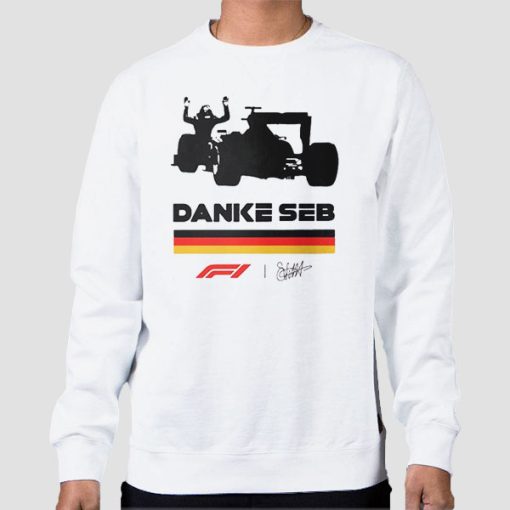 Sweatshirt White Sebastian Vettel Signature Danke Seb