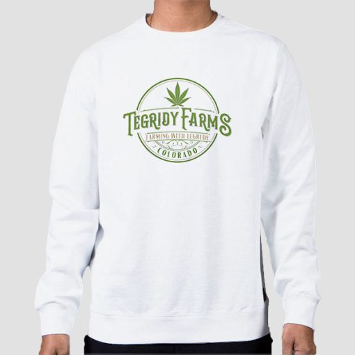 Sweatshirt White Tegredy Colorado Tegridy Farms