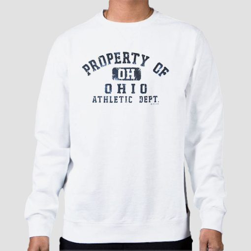 Sweatshirt White Vintage Property of Ohio Athletic Dept Property of