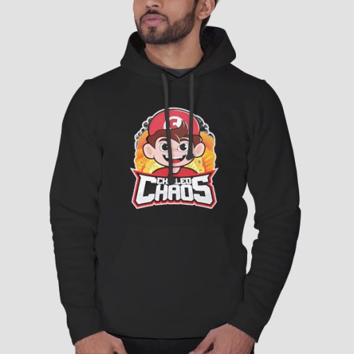 Hoodie Black Chilled Chaos Merchandise Graphic