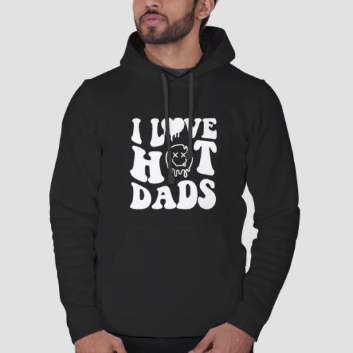 Hoodie Black Emoji Face I Heart Hot Dads