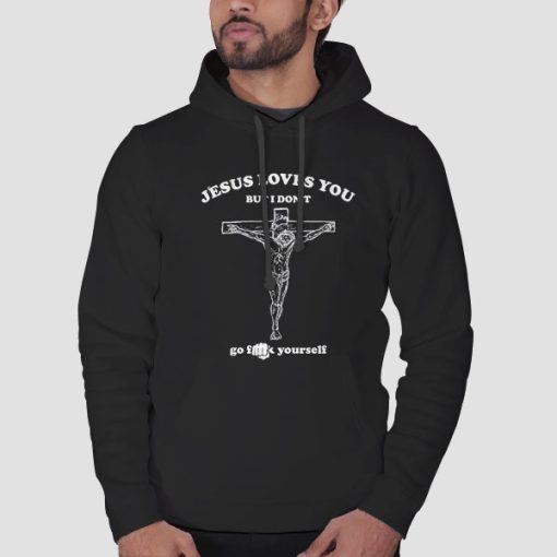 Hoodie Black ROB ZOMBIE Jesus Loves You but I Don T