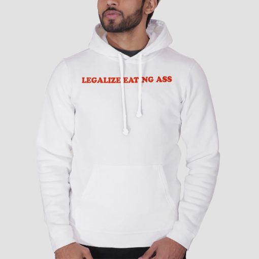 Hoodie White Danny Duncan Legalize Eating Ass