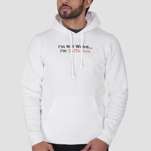 Hoodie White D'aydrian Harding I'm Not Weird I'm Different