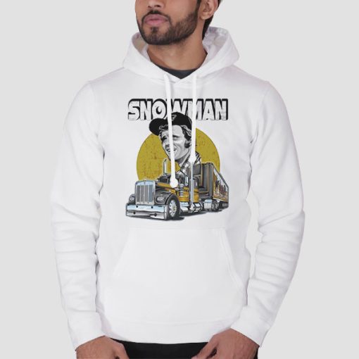 Hoodie White Jerry Reed Snowman Truck Man