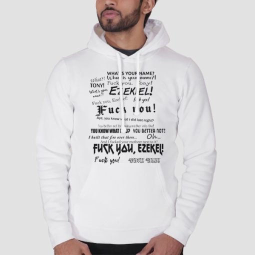 Hoodie White Meme Quotes Whats Your Name Tony