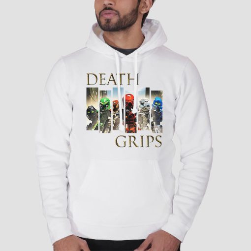 Hoodie White Russ T Robinson Death Grips Bionicle