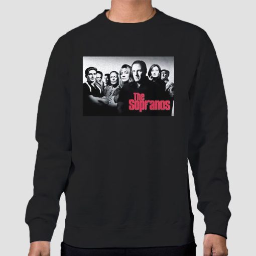 Sweatshirt Black Graphic Vintage the Sopranos
