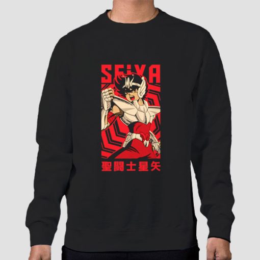 Sweatshirt Black Kitsune Pegasus Saint Seiya