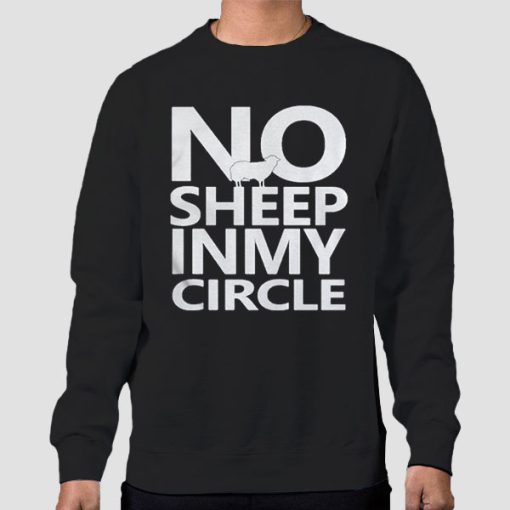 Sweatshirt Black No Sheep in My Circle