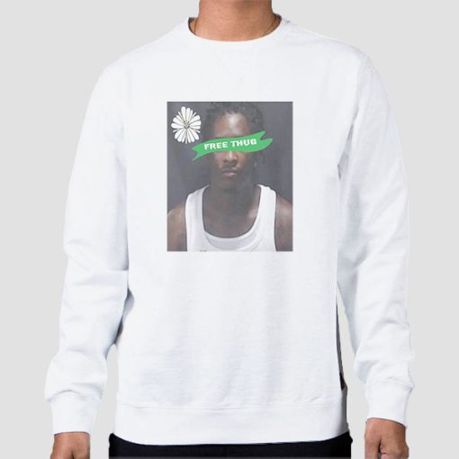 Sweatshirt White Free Young Thug Free Thugger