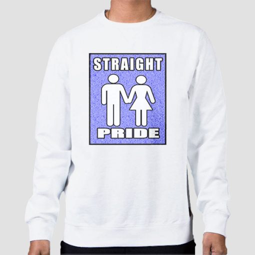Sweatshirt White Funny Support Straight Pride