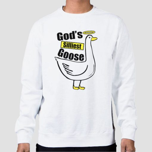 Sweatshirt White God's Silliest Goose Duck Lover