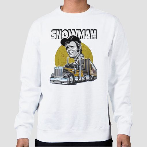 Sweatshirt White Jerry Reed Snowman Truck Man