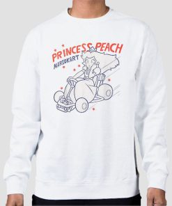 Sweatshirt White Mariokart Princess Peach