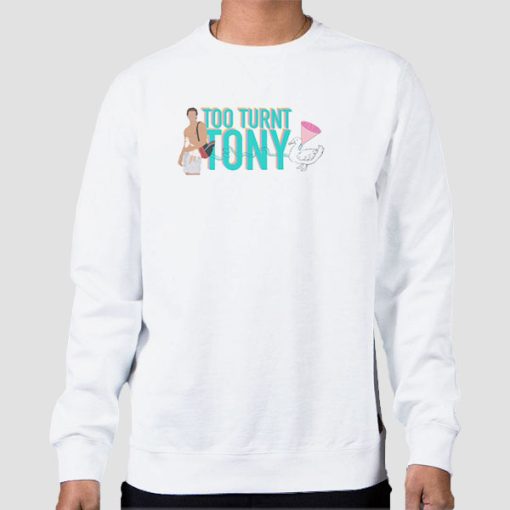 Sweatshirt White Too Turnt Tony Duck