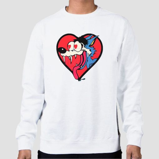 Sweatshirt White Wolf in Love Nope the Jesus Lizard Shirt