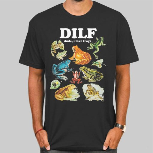 Funny DILF Cottagecore Damn I Love Frogs Shirt