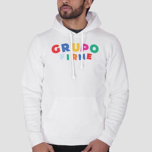Hoodie White Grupo Firme Merch Colorful