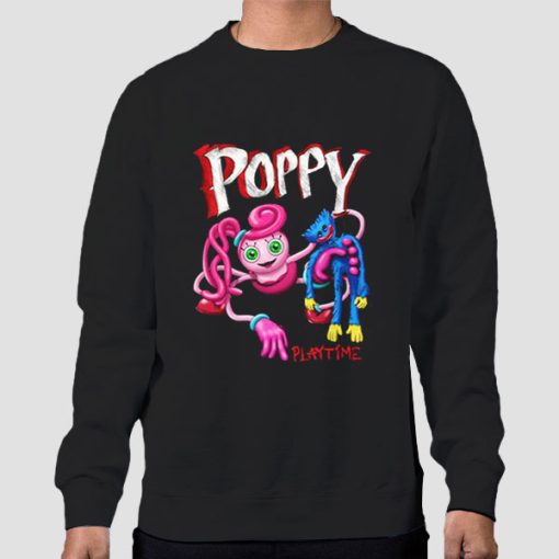 Sweatshirt Black Poppy Playtime Mommy Longlegs
