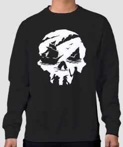 Sweatshirt Black Sea of Thieves Merch Skull