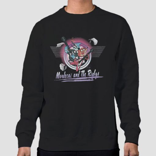 Sweatshirt Black Vintage 90s Mordecai and the Rigbys
