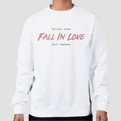 Sweatshirt White Bailey Zimmerman Fall in Love