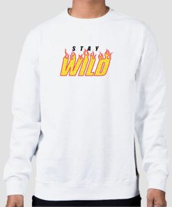 Sweatshirt White Ben Azelart Merch Stay Wild