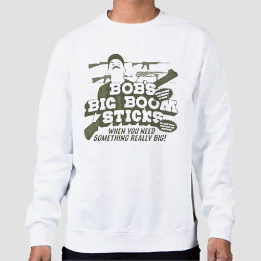 Sweatshirt White Bob_s Big Boom Sticks Kentucky Balistics