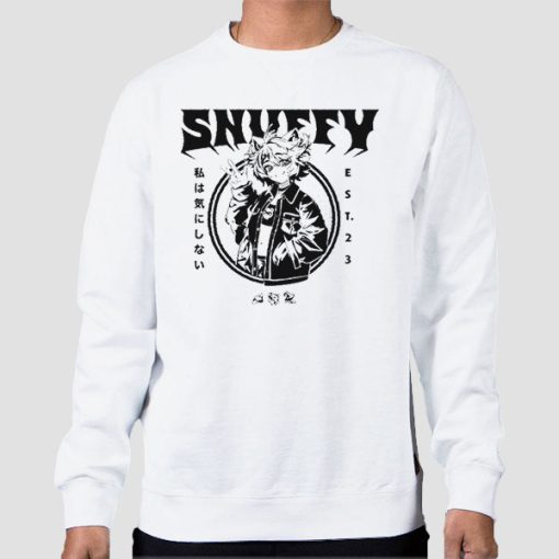 Sweatshirt White Snuffy Merch Japanese Anime