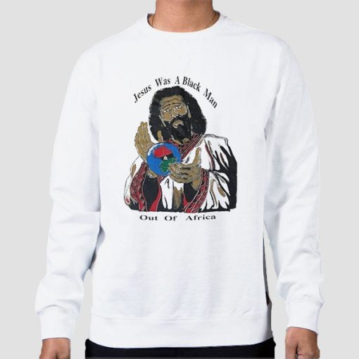 Sweatshirt White Vintage 90s Jesus Is a Black Man