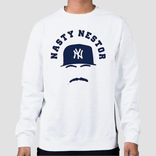Sweatshirt White Yankees MLB Nasty Nestor