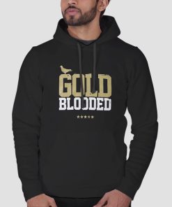 Hoodie Black State Warrior Gold Blooded