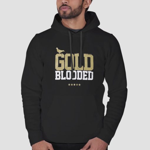 Hoodie Black State Warrior Gold Blooded