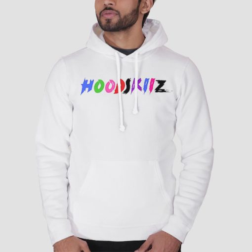 Hoodie White Classic Logo Hoodskiiz Merch Shirt