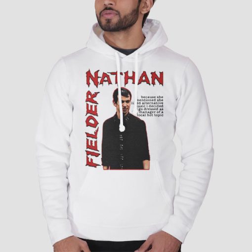 Hoodie White Funny Nathan Fielder Hot Topic