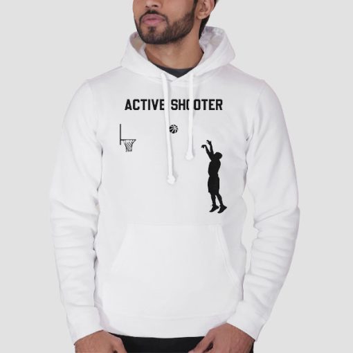 Hoodie White Support Basketball Active Shooter