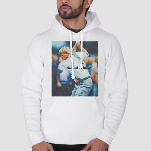 Hoodie White Vintage Almost Friday John Daly