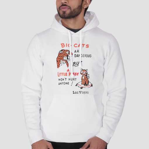 Hoodie White Young Pussy and Big Cats