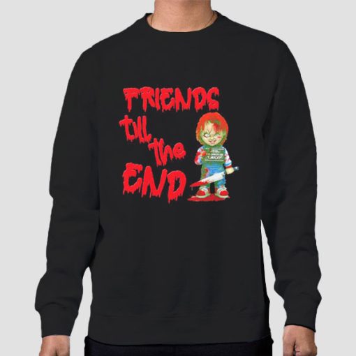 Sweatshirt Black Chucky and Friends Till the End
