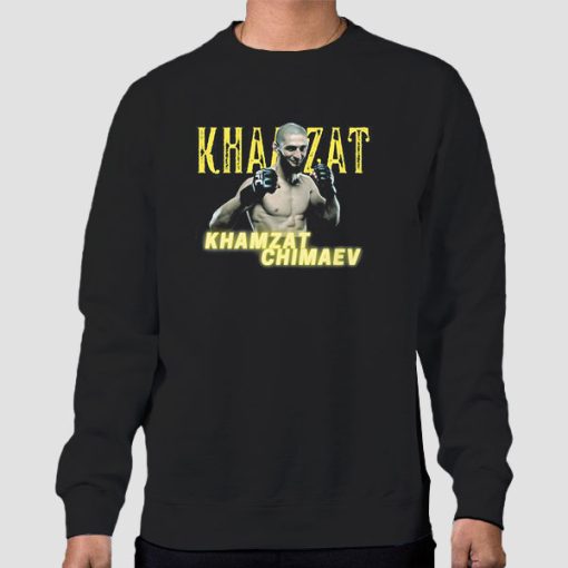 Sweatshirt Black Retro the Borz Khamzat Chimaev