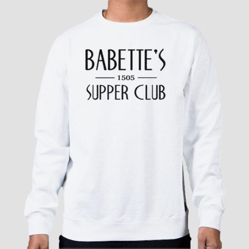 Sweatshirt White Babette Boardwalk Empire Supper Club