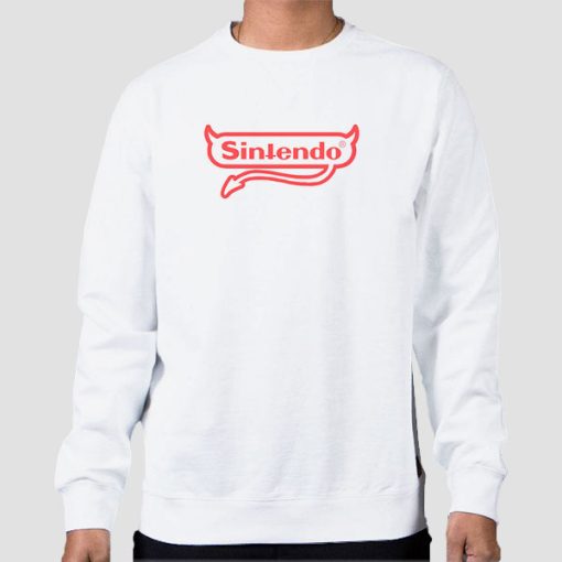 Sweatshirt White Inspired Logo Sintendo