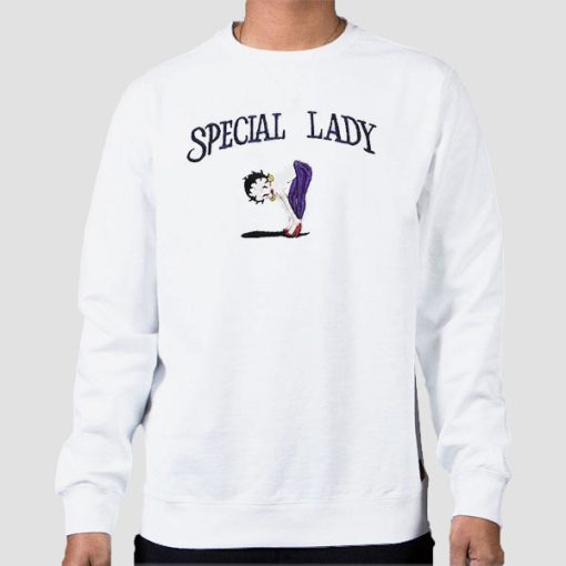 Sweatshirt White Special Lady Betty Boop