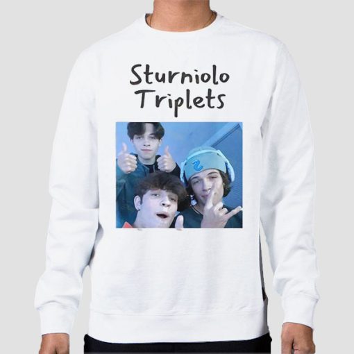 Sweatshirt White Sturniolo Triplets Merch Classic Photo