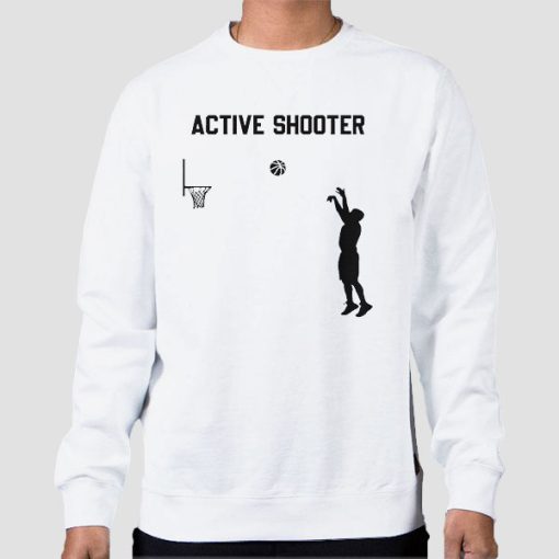 Sweatshirt White Support Basketball Active Shooter