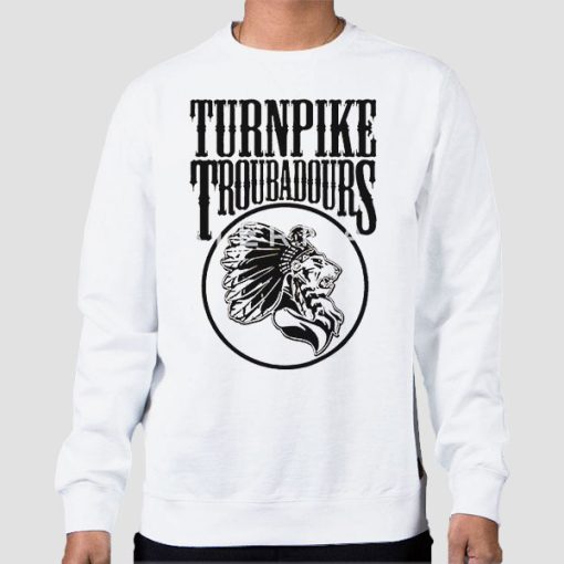Sweatshirt White Turnpike Troubadours Merch Stripes